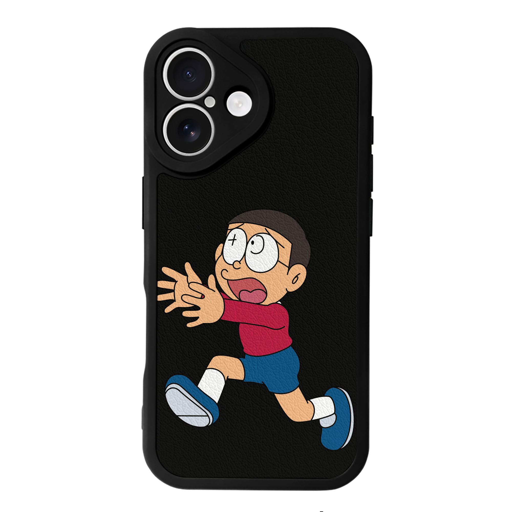 （画像用） ドラえもん 野比 のび太 Doraemon Nobita Nobi 【iPhone 16シリーズ対応】シリコンスマホケース（レザー調） 材質：シリコン